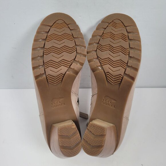 Sorel Nadia Women's Tan Leather Heeled Ankle Boots NL2844-251 US Size 9.5 - Picture 8 of 9